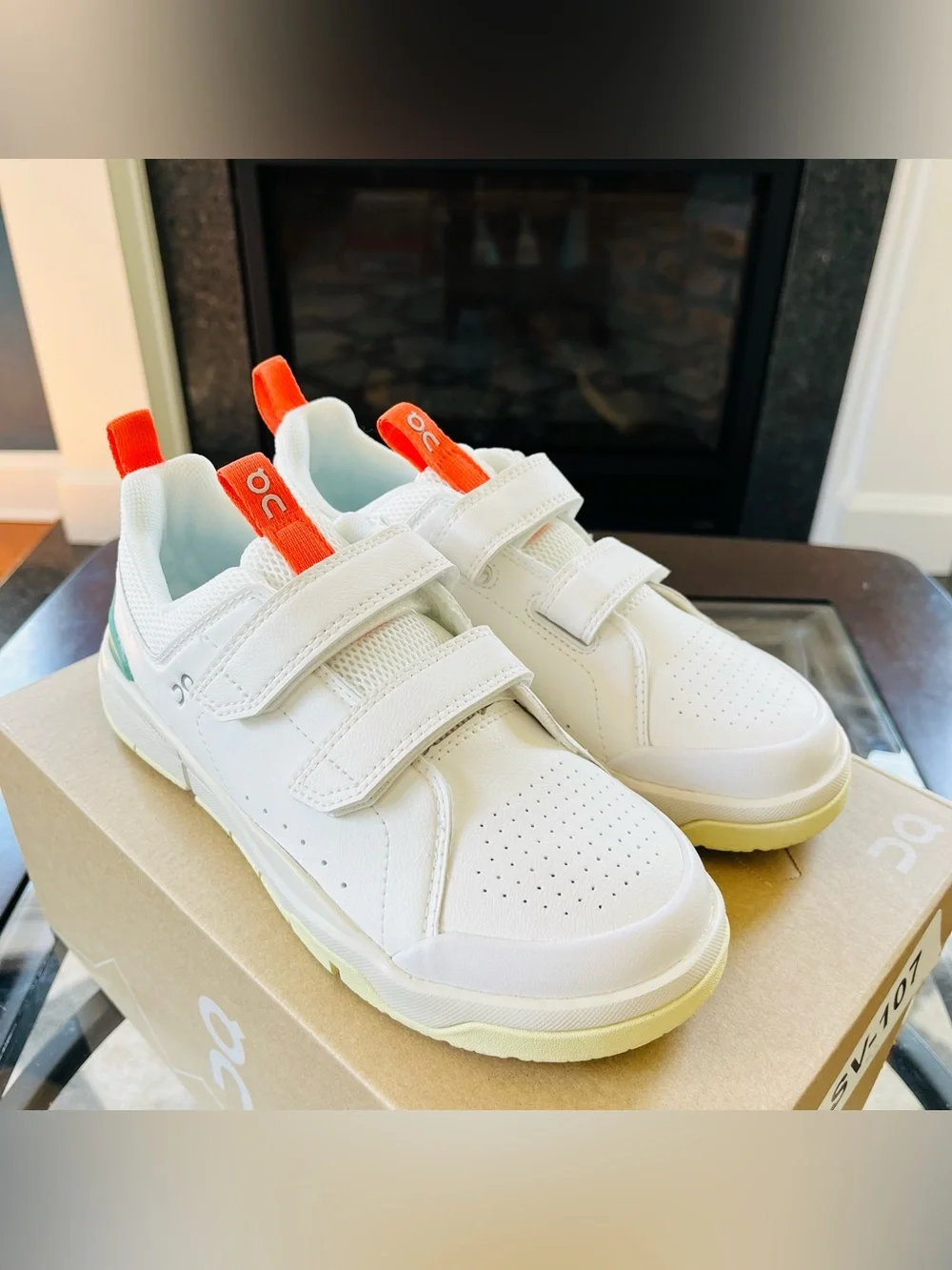 Sz 1K On THE ROGER Kids Unisex Sneakers White/Green 3KE10010840